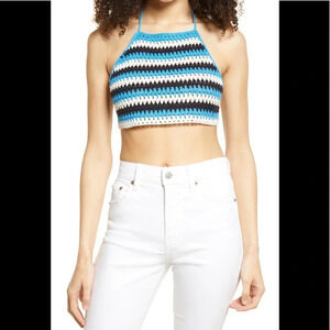 Bp. Crochet Halter Top